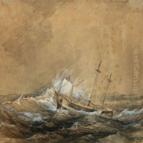 Marine Oil Painting by Frederick Theodor Kloss