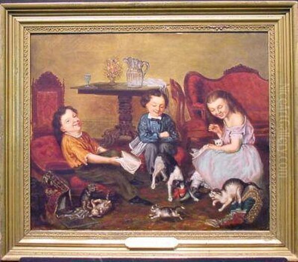 Playtime Oil Painting by George Kasson Knapp