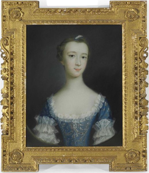 Portrait Of A Lady Oil Painting by George Knapton