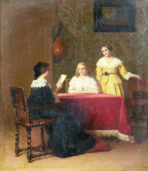 The Correspondence Oil Painting by Petrus Knarren