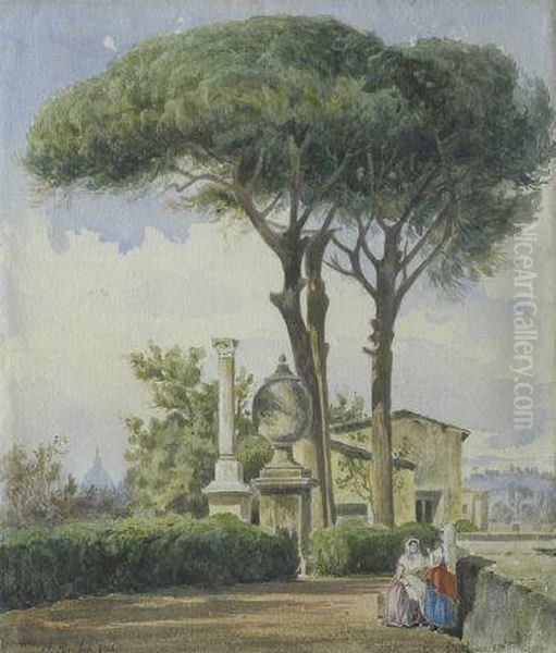 Veduta Del Pincio Oil Painting by Franz Knebel