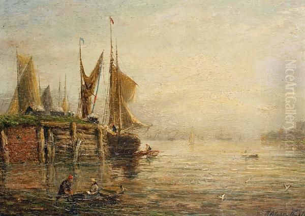 Marine Scenes Oil Painting by Adolphus Knell