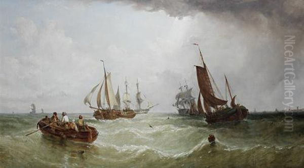 Near The Zuyder Zee Oil Painting by William Adolphu Knell