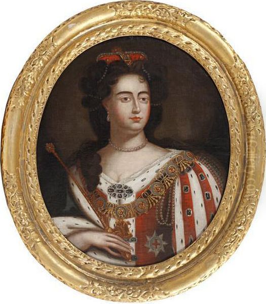 Portrait Of Queen Anne Oil Painting by Sir Godfrey Kneller