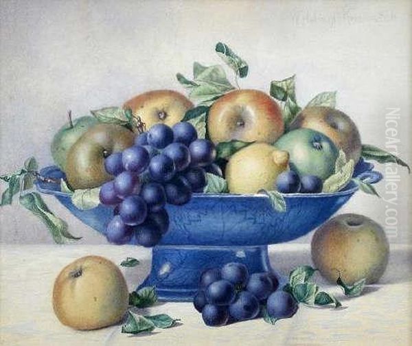 Still Lifeof Fruit Oil Painting by Walter John Holmes Knewstub