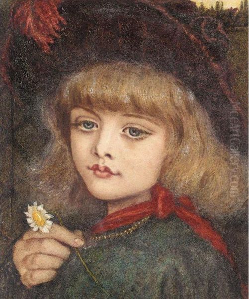 Portrait Of A Child Oil Painting by Walter John Holmes Knewstub