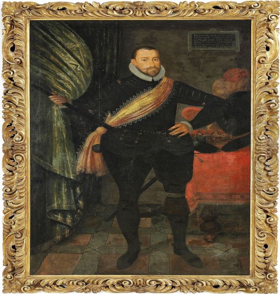 Full-length Portrait Of King Frederik Ii Oil Painting by Hans Knieper