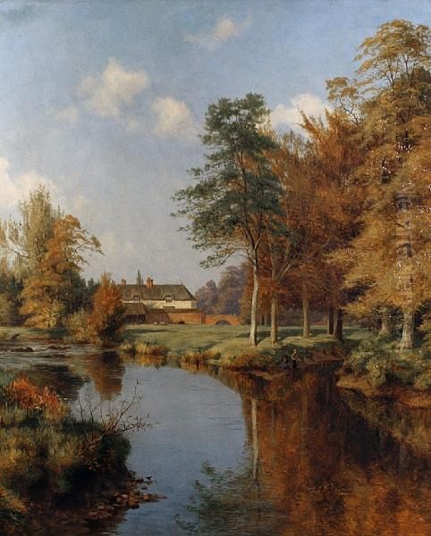 On The Exe After The First Octoberfrosts Oil Painting by Charles Parsons Knight