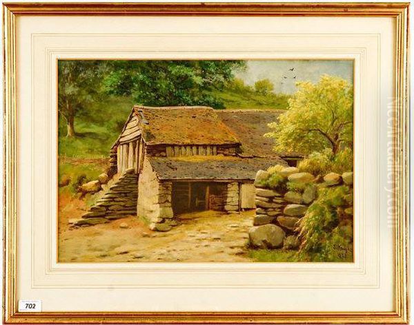 Stables/barncountry Setting Oil Painting by Joseph Knight