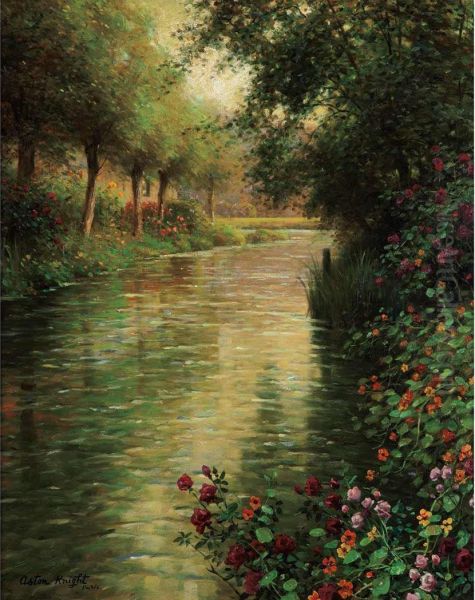 A Quiet Summer's Day Oil Painting by Louis Aston Knight