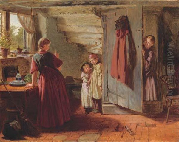 Hide And Seek Oil Painting by William Henry Knight