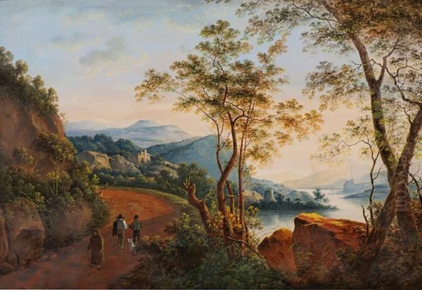 Vue Dans Les Environs De Gene Oil Painting by Henri Knip