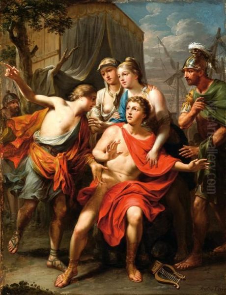 Achilles Receiving News Of The Dead Of Patroclos Oil Painting by Martin Knoller