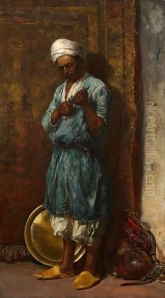 Jeune Homme Au Pistolet Oil Painting by Davidson Knowles