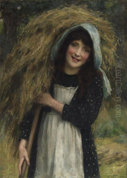 Haying Time Oil Painting by Georges Sheridan Knowles