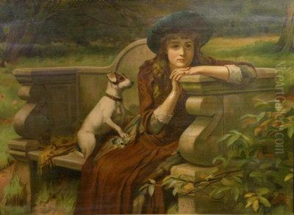 Her Faithful Friend Oil Painting by Georges Sheridan Knowles