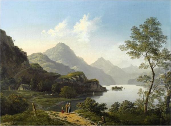 The Road Home, Loch Katrine Oil Painting by John Knox