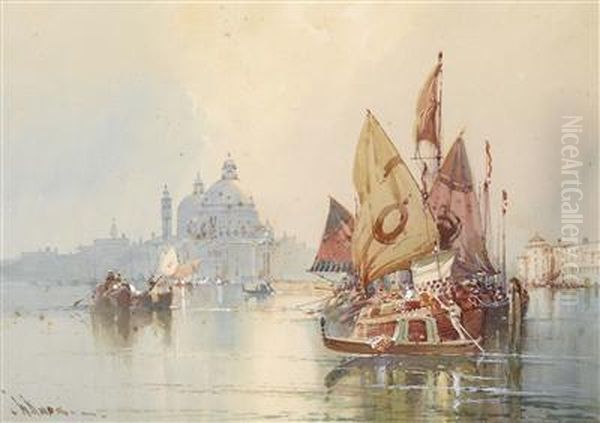 A Grey Day In Venice Oil Painting by William Knox