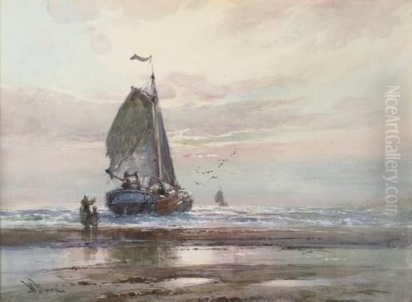 Off To The Fishing Grounds Oil Painting by William Knox