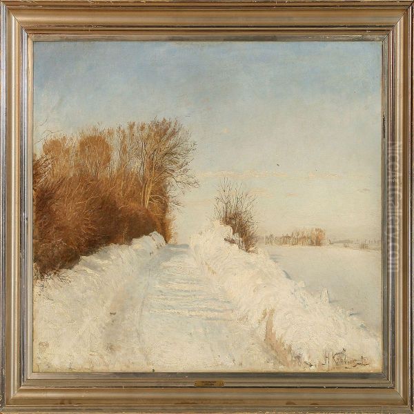 Winter Landscape by Hans Knudsen