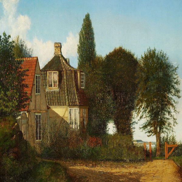 A Mansion Near Oresund Oil Painting by Christen Kobke