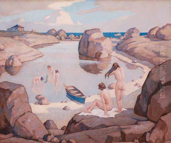 Nudes In A Inlet by George Joseph Koch