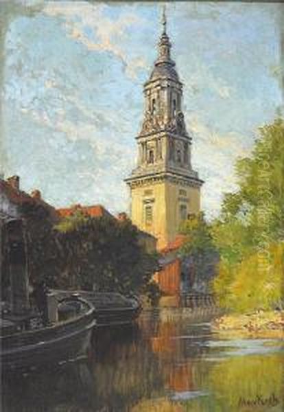 Ansicht Von Potsdam Mit Heilig-geist-kirche Oil Painting by Max Friedrich Koch