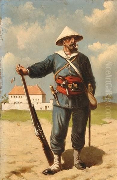 Guarding The Fort Oil Painting by Hermanus Willem Koekkoek