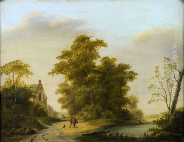 Paysage Anime Oil Painting by Marinus Adrianus Ii Koekkoek