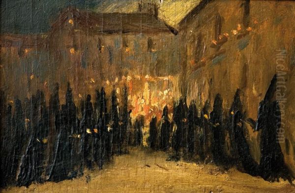 Procesion Oil Painting by Stephen Robert Koekkoek