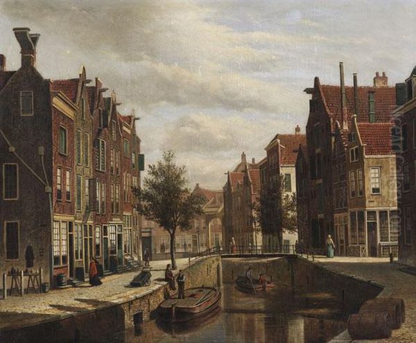 Hollandische Stadtansicht Oil Painting by Willem Koekkoek