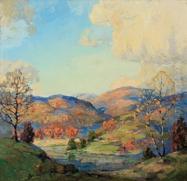 Autumn Landscape Oil Painting by Walter Koeniger