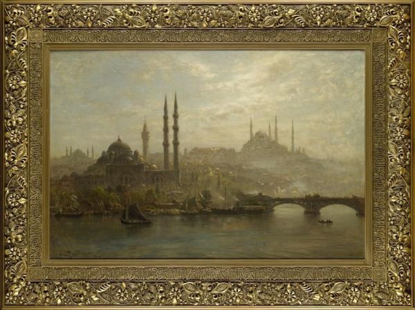 Ansicht Von Istanbul Oil Painting by Ernst Carl Eugen Koerner