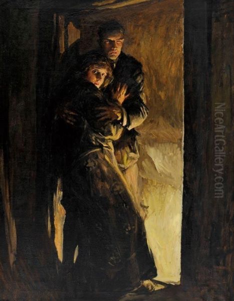 In Safe Arms Oil Painting by William Henry Dethlef Koerner