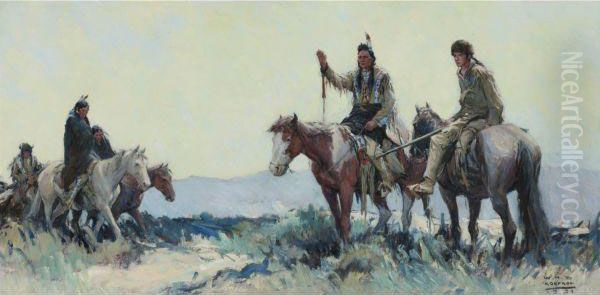 Crow Hand Of Recognition Oil Painting by William Henry Dethlef Koerner