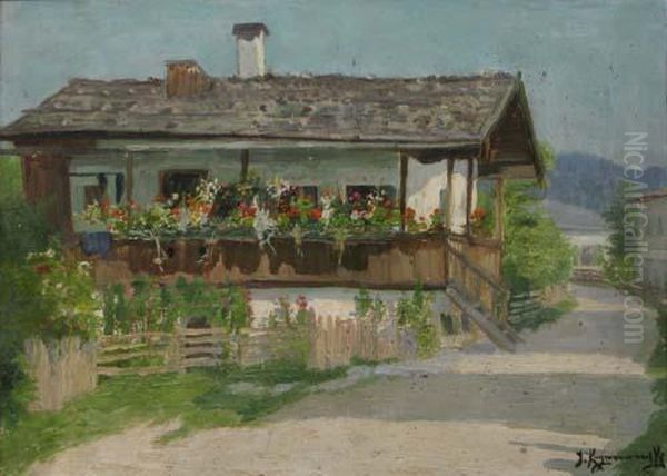 Casa Cu Flori Oil Painting by Jakob Koganowsky