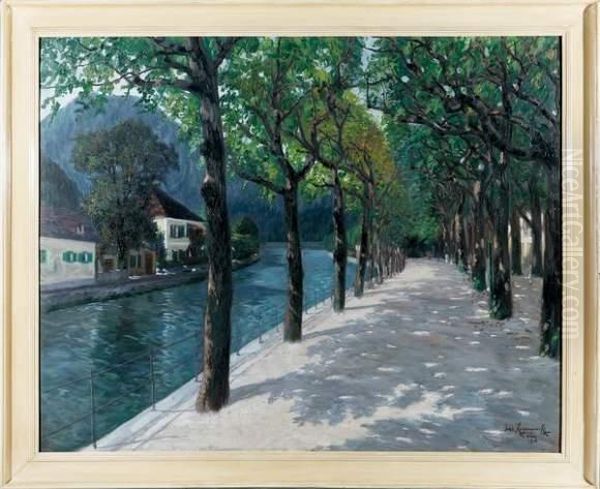 Quai Du Danube Oil Painting by Jakob Koganowsky