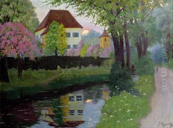 Villa Am Fluss Oil Painting by Jakob Koganowsky