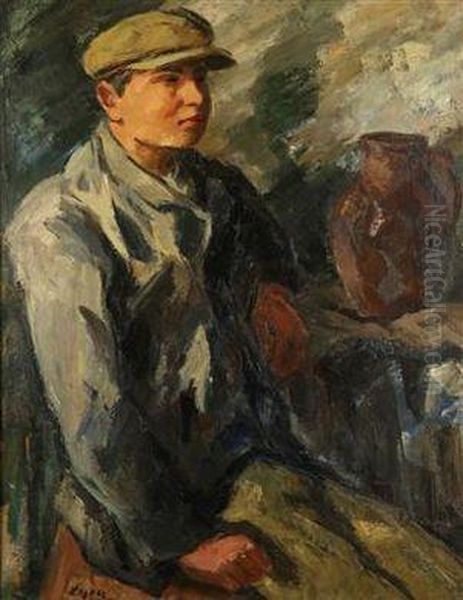 A Portrait Of A Fisherman Oil Painting by Jan Kojan