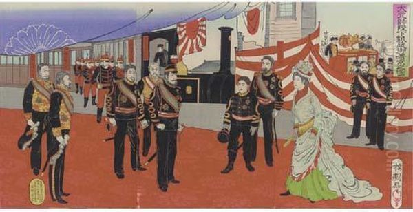 Picture Of His Imperial Majesty Oil Painting by Utagawa Kokunimasa