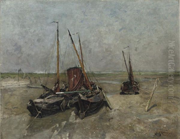 Philippine: Musselplate In Zeeland Oil Painting by Bernard Marie Koldeweij