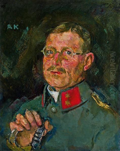 Oberleutnant Maler Ludwig Ferdinand Graf Oil Painting by Anton Kolig