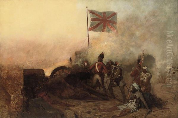 The English Infantry At War Oil Painting by Louis Kolitz