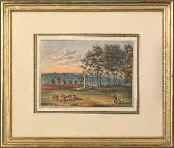 Paoli Monuments Chester Co. P.a. Oil Painting by Augustus Kollner