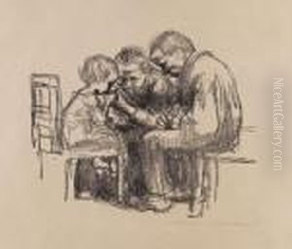 Besuch Im Kinderkrankenhaus Oil Painting by Kathe Kollwitz