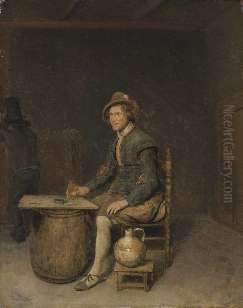 Seated Hunter In A Tavern Oil Painting by Philips Koninck