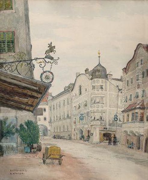 Motiv Aus Rattenberg Am Inn Oil Painting by Rudolf Konopa