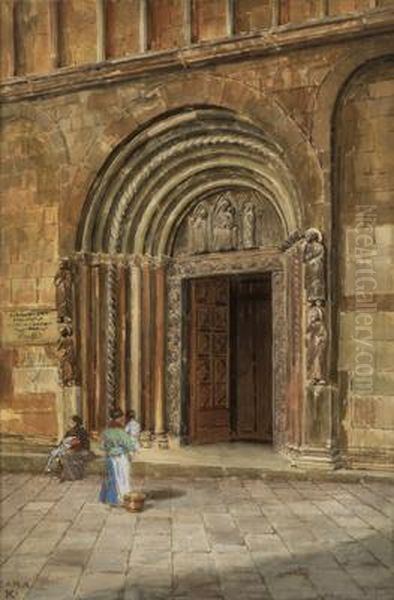 Portale Del Duomo Alla Jara Oil Painting by Rudolf Konopa