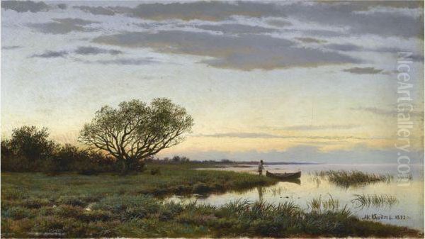 Twilight Oil Painting by Mikhail Konstantinovich Klodt