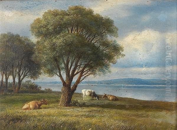 Pastoral Scene Oil Painting by Mikhail Konstantinovich Klodt